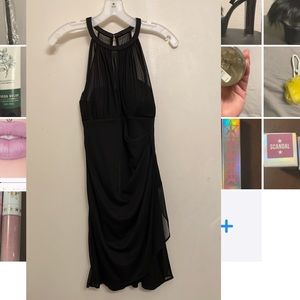 David’s bridal size two sheer panel high neck dress with keyhole back
